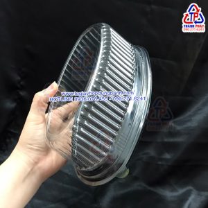 Hộp oval F70 đế đen - Hộp oval F70 đựng bánh bò thốt nốt - Hộp oval F70 đựng bánh Flan gato