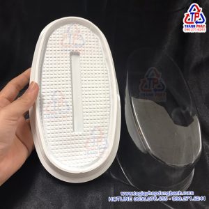 Hộp oval H12 đựng bánh mì hoa cúc - Hộp oval đế trắng H12 đựng bánh gato flan - Hộp oval H12 đựng rau câu