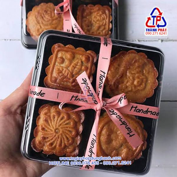 Hộp HT134 đựng bánh trung thu 50g- hộp đựng bánh trung thu 4 cái - hộp đựng 4 cái bánh trung thu - Hộp đựng 4 bánh trung thu