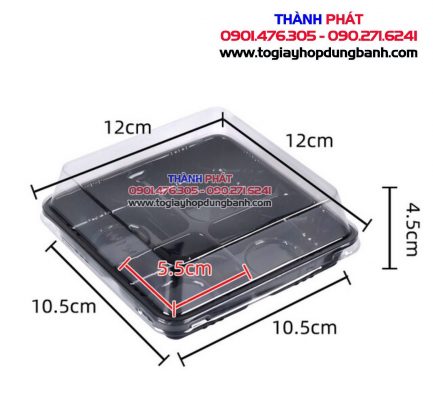 Hộp HT134 đựng bánh trung thu 50g- hộp đựng bánh trung thu 4 cái - hộp đựng 4 cái bánh trung thu - Hộp đựng 4 bánh trung thu