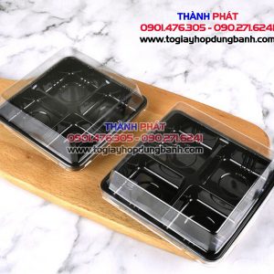 Hộp HT134 đựng bánh trung thu 50g- hộp đựng bánh trung thu 4 cái - hộp đựng 4 cái bánh trung thu - Hộp đựng 4 bánh trung thu