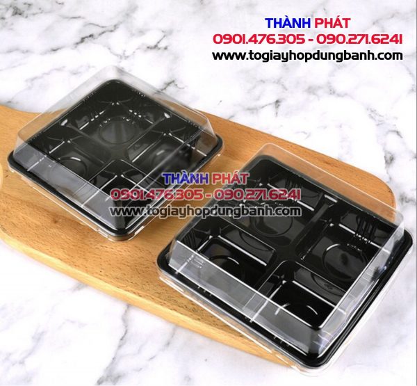 Hộp HT134 đựng bánh trung thu 50g- hộp đựng bánh trung thu 4 cái - hộp đựng 4 cái bánh trung thu - Hộp đựng 4 bánh trung thu