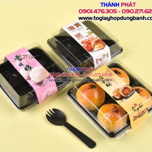 Hộp HT134 đựng bánh trung thu 50g- hộp đựng bánh trung thu 4 cái - hộp đựng 4 cái bánh trung thu - Hộp đựng 4 bánh trung thu