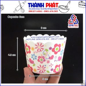 ly giấy cupcake cứng 6cm - ly giấy cupcake đựng bông lan trứng muối mini