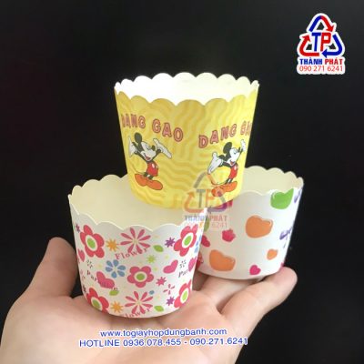 Ly cupcake cứng nướng bánh bông lan trứng muối - ly cupcake nhỏ nướng bánh - ly cupcake đựng bánh kem