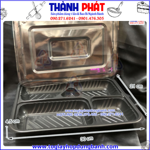 Hộp đựng cơm 5 ngăn dùng 1 lần - Hộp đựng cơm mang đi 5 ngan9 - Hộp JB-B5 đựng cơm 5 ngăn