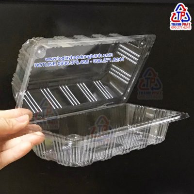 Hộp H151 cao - Hộp đựng bánh mì tan chảy - Hộp đựng bánh mì chà bông - Hộp H151 cao dùng đựng bánh bông lan cuộn 18cm