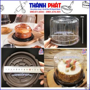 Hộp tròn A014 đựng xôi khuôn 12cm - Hộp A014 đựng bánh bông lan trứng muối 12cm - Hộp đựng bánh kem 12cm