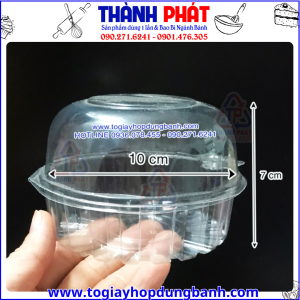 hộp H125 bầu, hộp đựng su kem tròn, hộp đựng bánh bao, hộp nhựa đựng bánh kẹo, hộp nhựa PET trong suốt, hộp đựng đồ ăn vặt