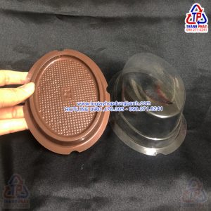 Hộp oval F71 đựng gato flan - Hộp oval F71 đựng bánh vừa khuông D04 - D03