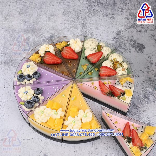 Hộp tam giác đựng bánh lạnh - Hộp tam giác đựng panna cotta - Hộp tam giác đựng tiramisu - Hộp tam giác đựng bánh mousse