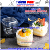 hộp mica vuông đựng bánh- hộp GD2013- hộp đựng tiramisu vuông- hộp mousse 250ml