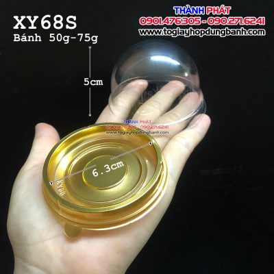 Hộp XY68s đế vàng - Hộp XY68S đựng bánh trung thu mini - Hộp đựng bánh trung thu 50g