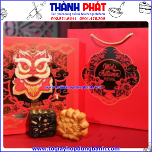 Hộp đựng 4 bánh trung thu- set hộp trung thu cao cấp- hộp trung thu kèm túi quai xách- vỏ hộp trung thu 4 bánh