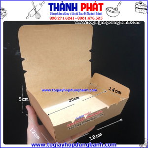 Hộp giấy đựng cơm 1200ml- hộp giấy kraft 1200ml- hộp giấy đựng salad- hộp giấy đựng cơm gạo lứt