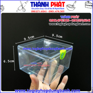 Hộp mousse vuông - Hộp tiramisu vuông - Hộp mica vuông đựng bánh lạnh - Hộp panna cotta vuông - Hộp mica vuông đựng bánh lạnh