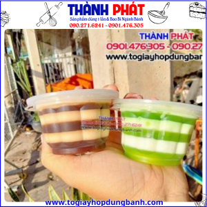 Ly nhựa đựng rau câu dừa - Ly hoa mai đổ rau câu - Ly nhựa đựng rau câu 90ml