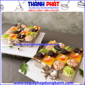 Ly nhựa vuông 4.8cm- ly mousse có nắp-ly 4248- ly mousse vuông mini- ly 4248 tiramisu vuông