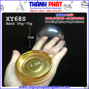 Hộp XY68s đế vàng - Hộp XY68S đựng bánh trung thu mini - Hộp đựng bánh trung thu 50g