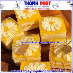 hộp mousse vuông- hộp đựng tiramisu- hộp bánh lạnh trong suốt- hộp panna cotta- hộp nhựa cứng đựng bánh