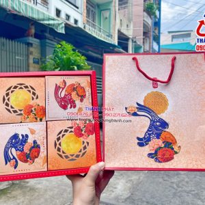 Vỏ hộp 4 bánh trung thu - Hộp giấy đựng 4 bánh trung thu - vỏ hộp đựng 4 bánh - Hộp trung thu 2022 - Hộp giấy đựng 4 bánh trung thu