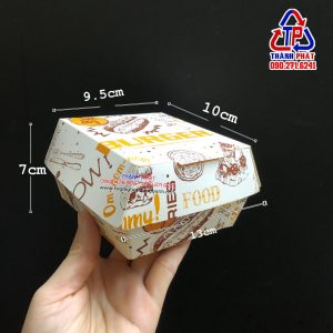 Hộp giấy đựng hamburger - Hộp giấy đựng burger - Hộp giấy đựng bánh bao - Hộp giấy đựng thức an nhanh