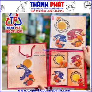 Vỏ hộp 4 bánh trung thu - Hộp giấy đựng 4 bánh trung thu - vỏ hộp đựng 4 bánh - Hộp trung thu 2022 - Hộp giấy đựng 4 bánh trung thu