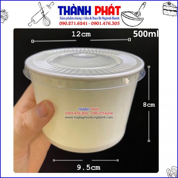 tô giấy trắng 500ml