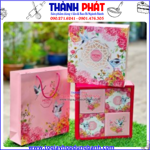 vỏ hộp đựng bánh trung thu 4 bánh - Hộp giấy đựng 4 bánh trung thu - vỏ hộp trung thu 2022 - Hộp giấy đựng bánh trung thu