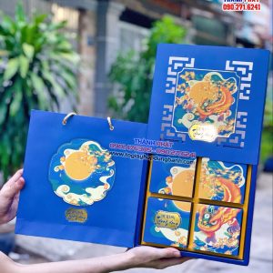 Vỏ Hộp đựng 4 bánh trung thu 150g -250g - Hộp đựng 4 bánh trung thu - Hộp đựng trung thu mẫu mới 2022