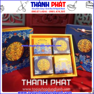 Vỏ hộp đựng 4 bánh trung thu 150g -250g - Hộp trung thu 4 bánh mẫu mới 2022 - Hộp trung thu quai xách cung đình - Mẫu hộp trung thu cung đình