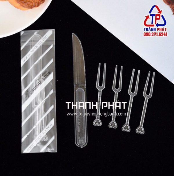 Bộ dao nĩa dùng ăn bánh trung thu - dao cắt bánh trung thu - nĩa dùng ăn bánh trung thu