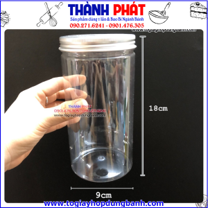 Hũ nhựa pet nắp nhôm- Hũ nhựa 1000ml- Hũ nhựa nắp bạc- Hũ đựng khô gà- Hũ đựng bột ngũ cốc