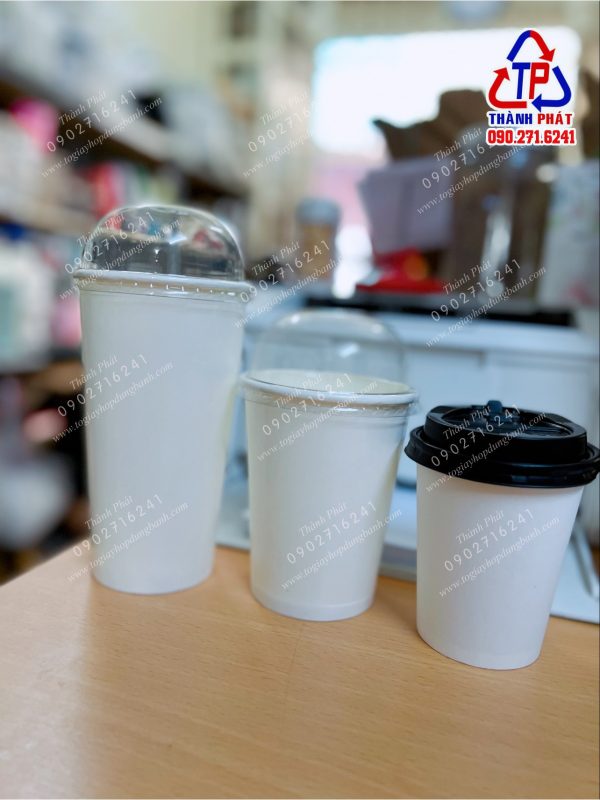 Ly giấy 14oz - Ly giấy 450ml - Ly giấy 360ml - Ly giấy 14oz nắp cầu 90 đựng cafe mang đi