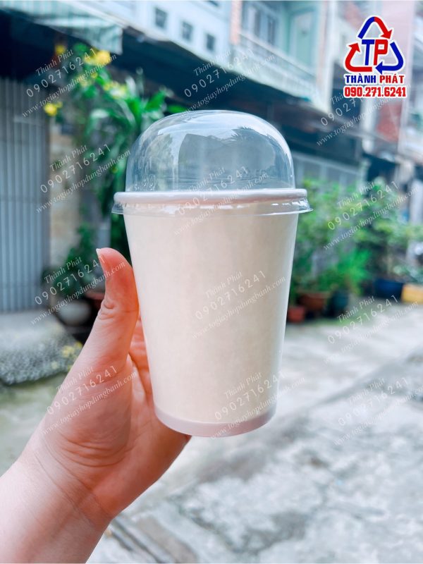 Ly giấy 14oz - Ly giấy 450ml - Ly giấy 360ml - Ly giấy 14oz nắp cầu 90 đựng cafe mang đi