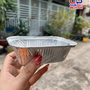 Khay nhôm bạc nhỏ nướng bánh mì - Khay bạc nướng bánh mì hoa cúc mini - khay nhôm bạc nướng bánh trực tiếp