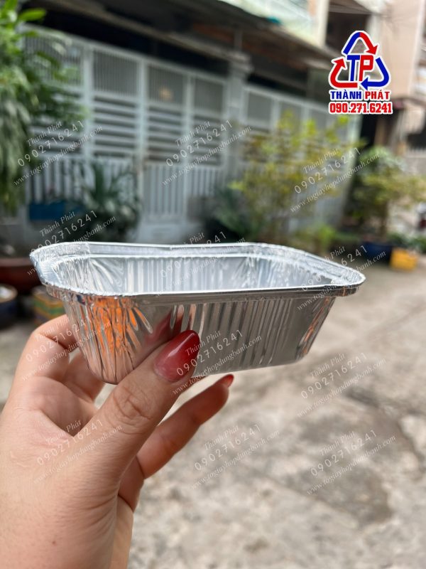 Khay nhôm bạc nhỏ nướng bánh mì - Khay bạc nướng bánh mì hoa cúc mini - khay nhôm bạc nướng bánh trực tiếp