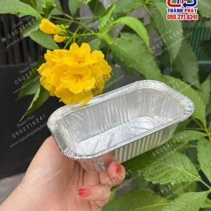 Khay nhôm bạc nhỏ nướng bánh mì - Khay bạc nướng bánh mì hoa cúc mini - khay nhôm bạc nướng bánh trực tiếp