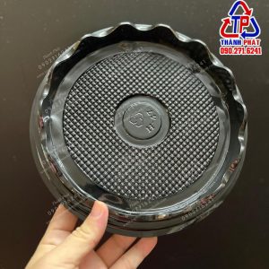 Hộp H47 đế đen - Hộp H47 thấp đế đen - Hộp đựng bánh bông lan 19cm H47 - Hộp đựng rau câu H47 - Hộp H47 thấp đế đen