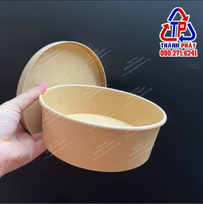 tô giấy kraft nắp giấy 1500ml - Tô giấy nắp giấy kraft 1500ml nắp giấy - tô giấy nướng bánh 1500ml - tô giấy nắp giấy 1500ml nắp giấy đựng thức ăn mang đi