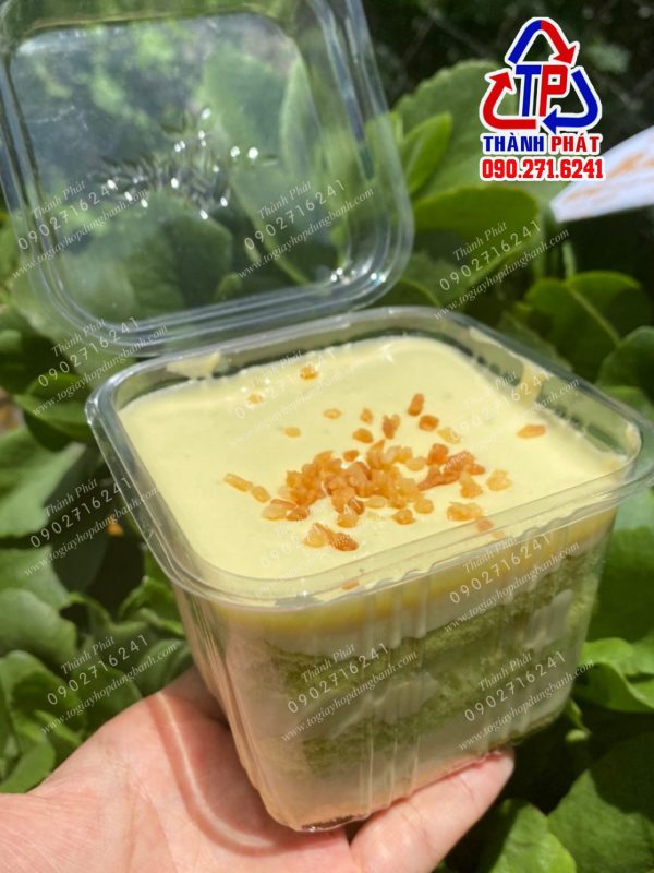 Hộp H167 đựng bánh mousse - Hộp H167 đựng bánh bông lan - Hộp H167 đựng bánh ngọt - Hộp vuông đựng bánh su