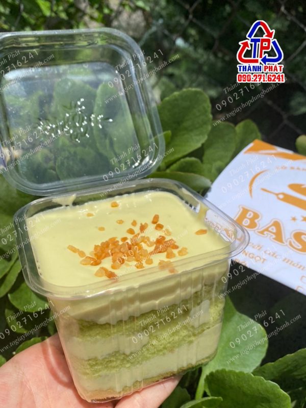 Hộp H167 đựng bánh mousse - Hộp H167 đựng bánh bông lan - Hộp H167 đựng bánh ngọt - Hộp vuông đựng bánh su