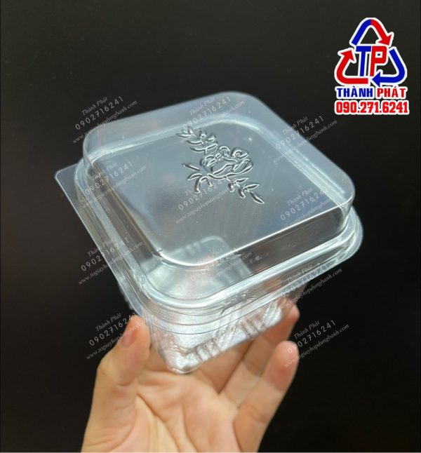 Hộp H167 đựng bánh mousse - Hộp H167 đựng bánh bông lan - Hộp H167 đựng bánh ngọt - Hộp vuông đựng bánh su