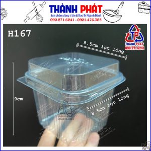 Hộp đựng bánh H167 - Hộp H167 đựng bánh - hộp vuông đựng bánh mousse H167