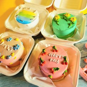 Hộp bã mía vuông đựng bánh bento cake - Hộp bã mía vuông đựng bánh ngọt - hộp bã mía vuông đựng bánh kem mini