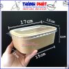 Hộp bento ngiấy chữ nhật 750ml - hộp bento chữ nhật 750ml - hộp giấy đựng cơm gạo lứt - hộp giấy đựng mì trộn - hộp giấy đựng mì ý