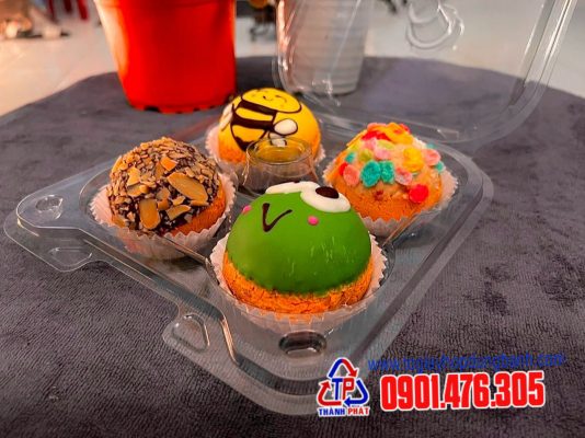 Hộp nhựa đựng 4 cupcake, 6 cupcake, hộp đựng bánh su kem tròn, bánh su sing, hộp đựng bánh trứng, hộp đựng 4 bánh tart, 6 bánh tary, hộp đựng kiwi, dâu tây 00