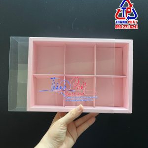 Hộp trung thu 6 ngăn đựng bánh trung thu 75g - hộp 6 cái bánh trung thu 75g mini- Hộp đựng 6 bánh trung thu lava trứng chảy - hộp giấy đựng 6 bánh mini