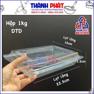 Hộp nhựa 1kg DTD đựng 1kg - Hộp 1kg DTD đựng khô - Hộp rau 1kg DTD - Hộp đựng bánh kẹo 1kg - Hộp đựng 1kg khô - Hộp đưng bánh size to 1kg