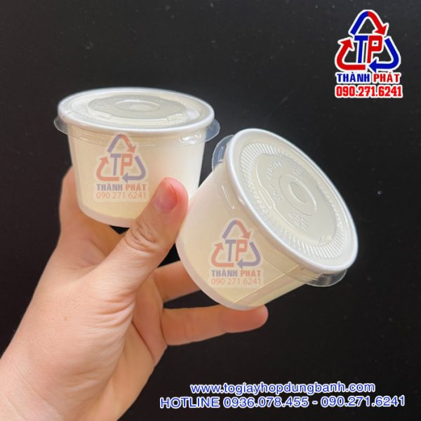 Ly giấy 120ml đựng tàu hủ singapore - Ly giấy 120ml đựng sữa chua phô mai - Ly giấy đựng topping trà sữa - Ly giấy nhỏ 120ml đựng sốt